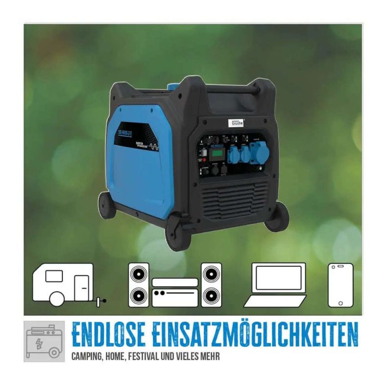 Güde Inverter bensin 6600W strømaggregat 